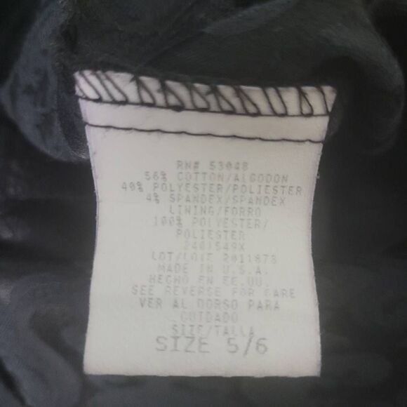 Vtg 90s Charlotte Russe Jacquard Black Jacket Sz 5/6 Button Front Goth Vampire - Picture 7 of 10